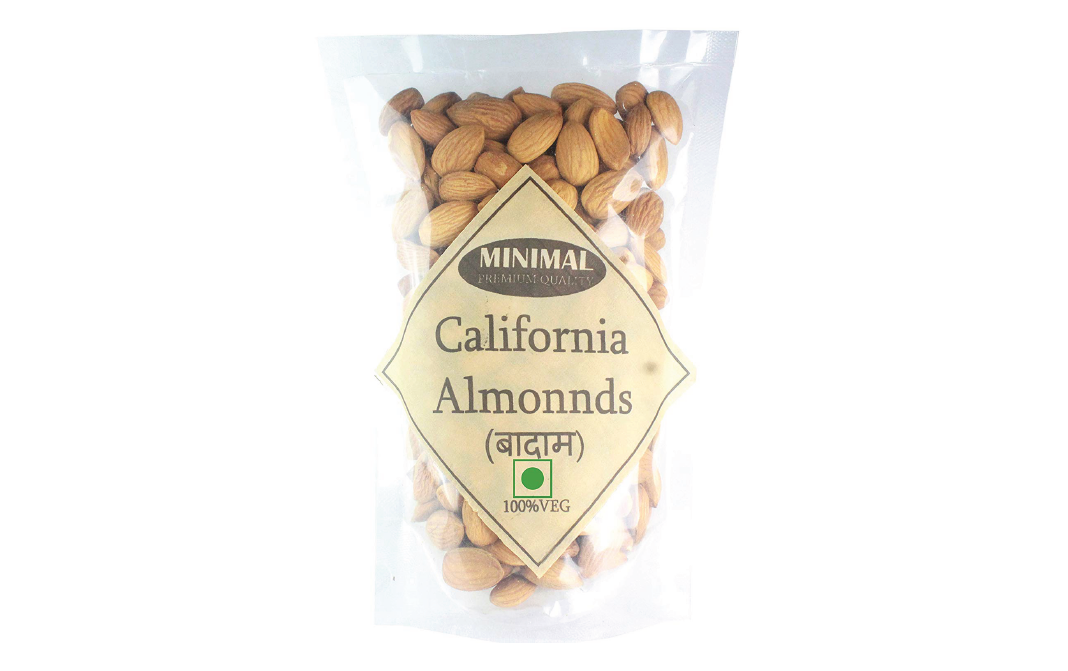 Minimal California Almonds    Pack  500 grams